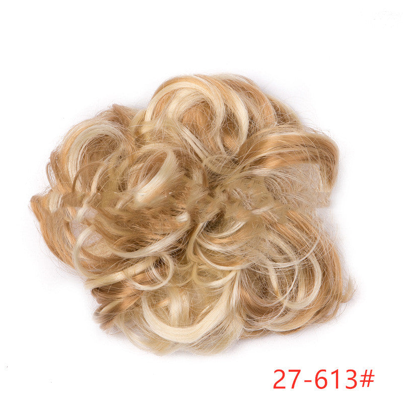 Popular hair bun fluffy natural drawstring fiber hair