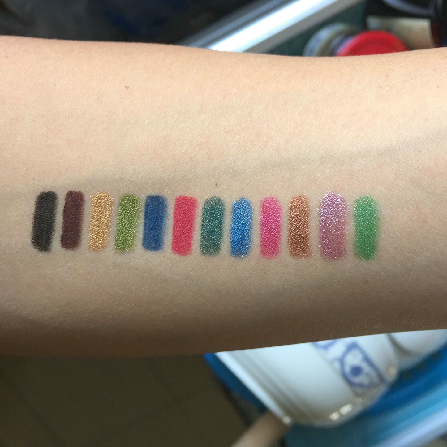 12 Colors Glitter Lip/Eye Pencil Pen