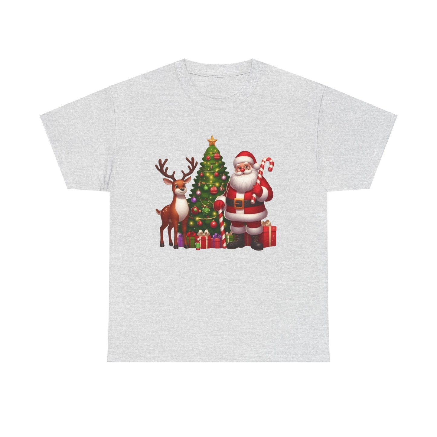 Santa Christmas Tree. Heavy Cotton T-Shirt