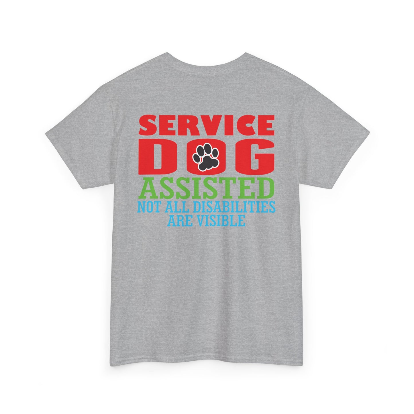 Service Dog Assisted. Heavy Cotton T-Shirt