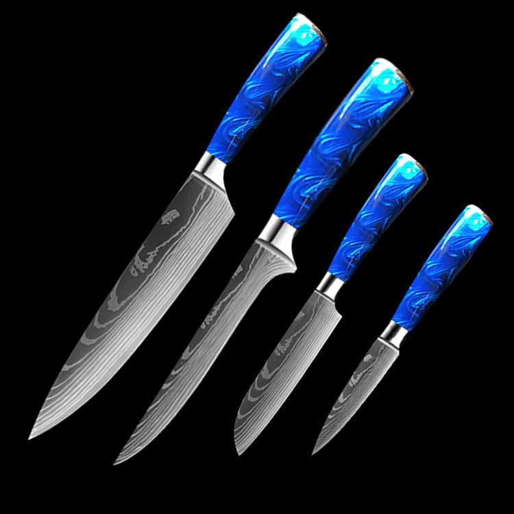 Chef's Blue Resin Handle Knife