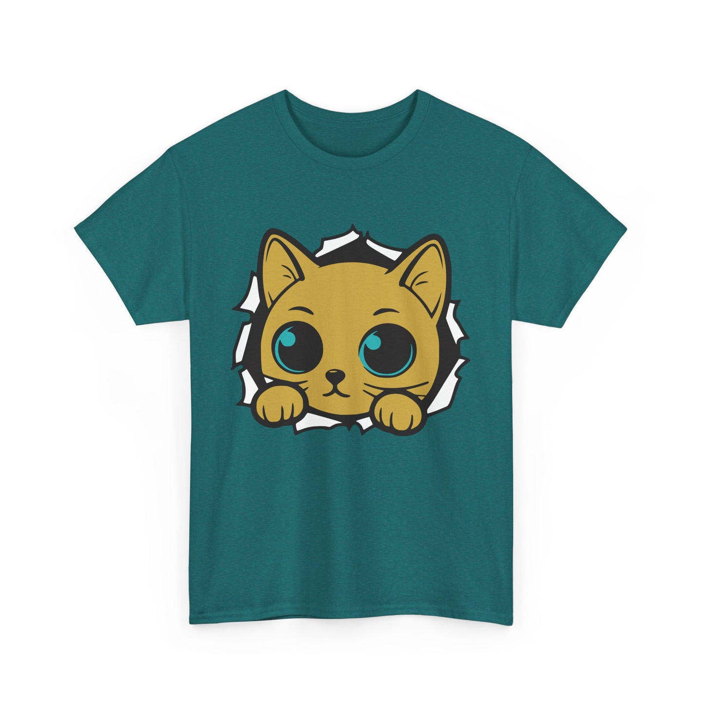 Breaking out Cat. Heavy Cotton T-Shirt