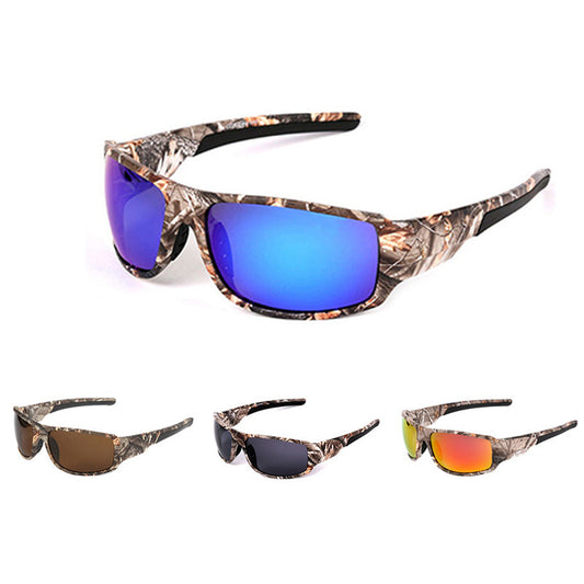 Camouflage polarizing sunglasses