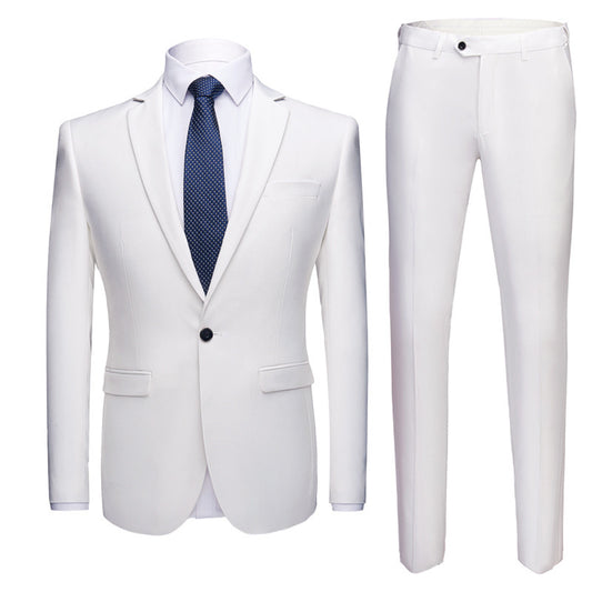 Solid Color 2-piece Suit