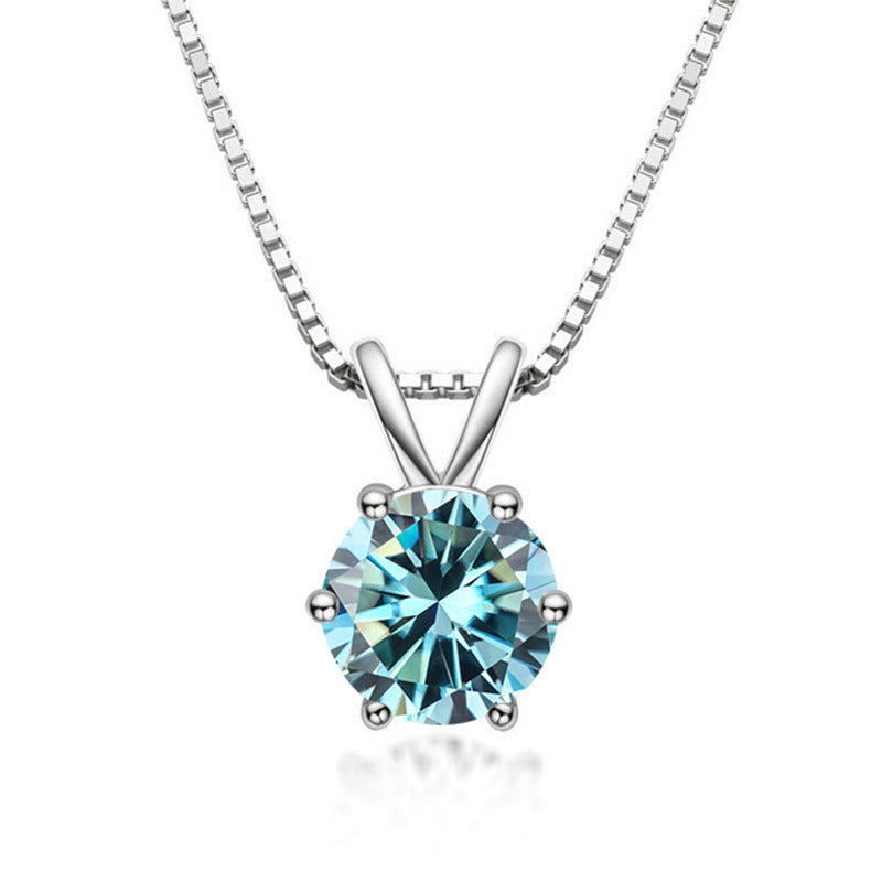 S925 Silver Pendant Diamond Necklace