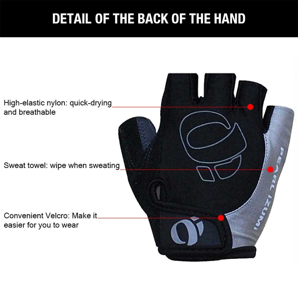 Bicycle Half Finger Microfiber Breathable Short Finger Gloves