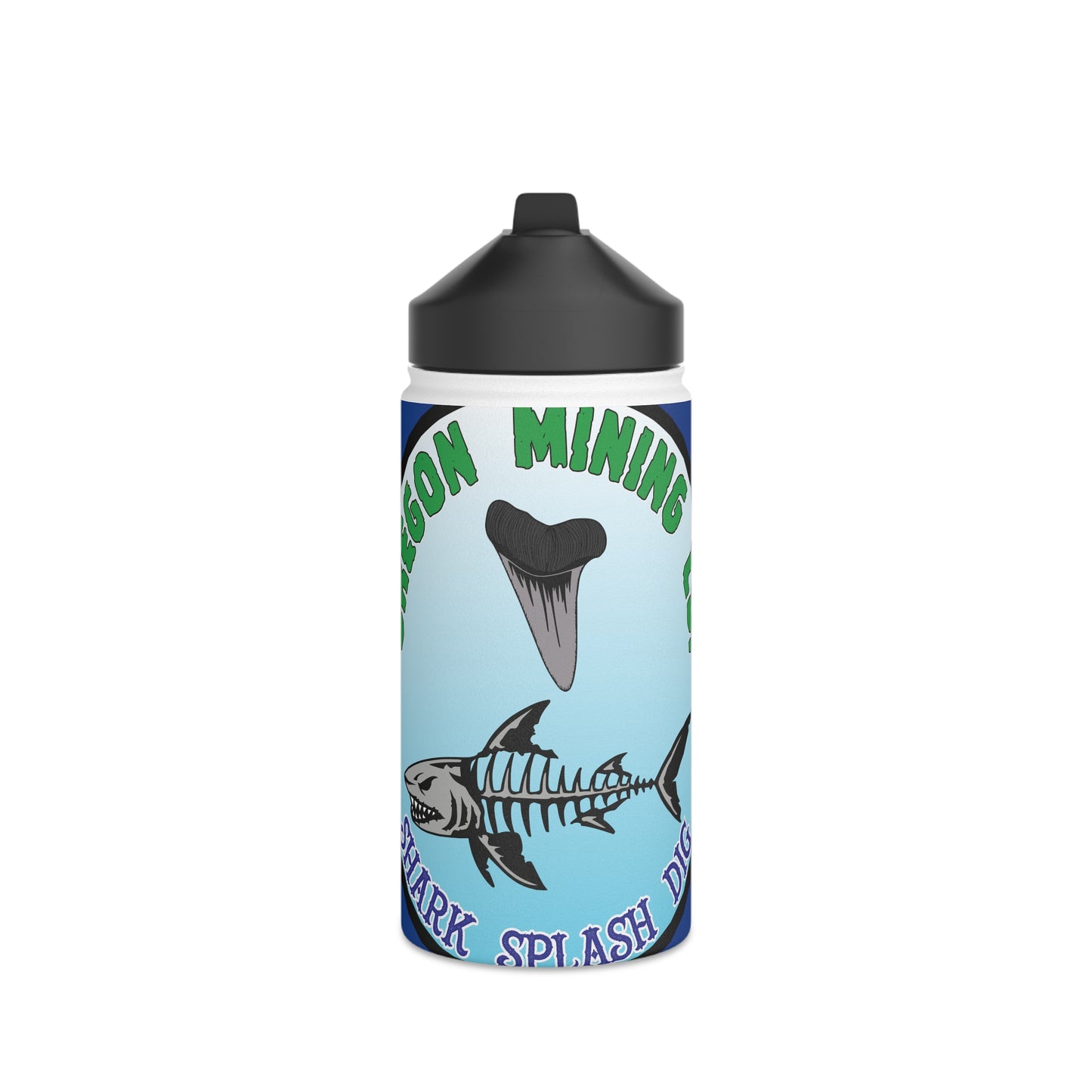 Oregon Mining Co. Shark Splash Dig. Stainless Steel Water Bottle