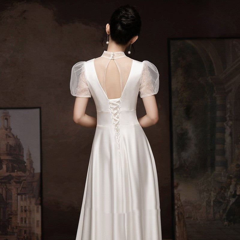 White Engagement Wedding Dress