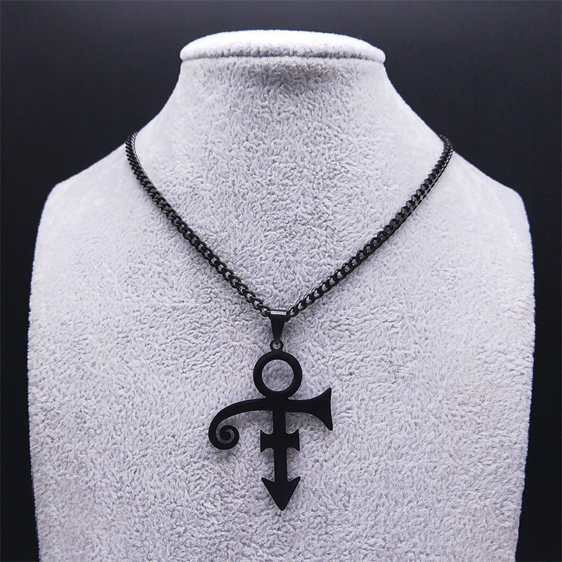 Stainless Steel RIP Memorial Symbol Love Sign Necklace