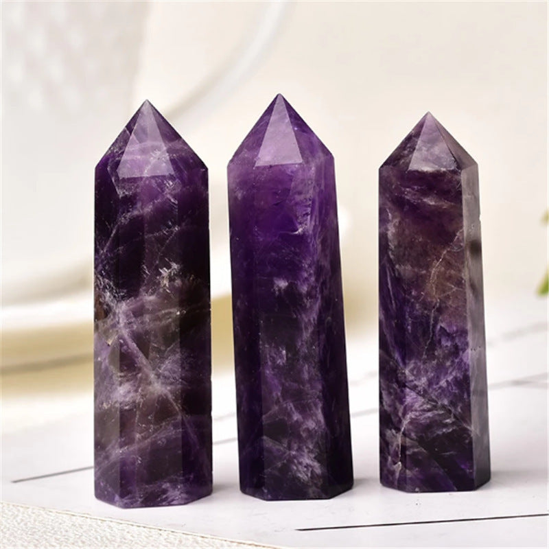 Natural Amethyst Column Hexagonal