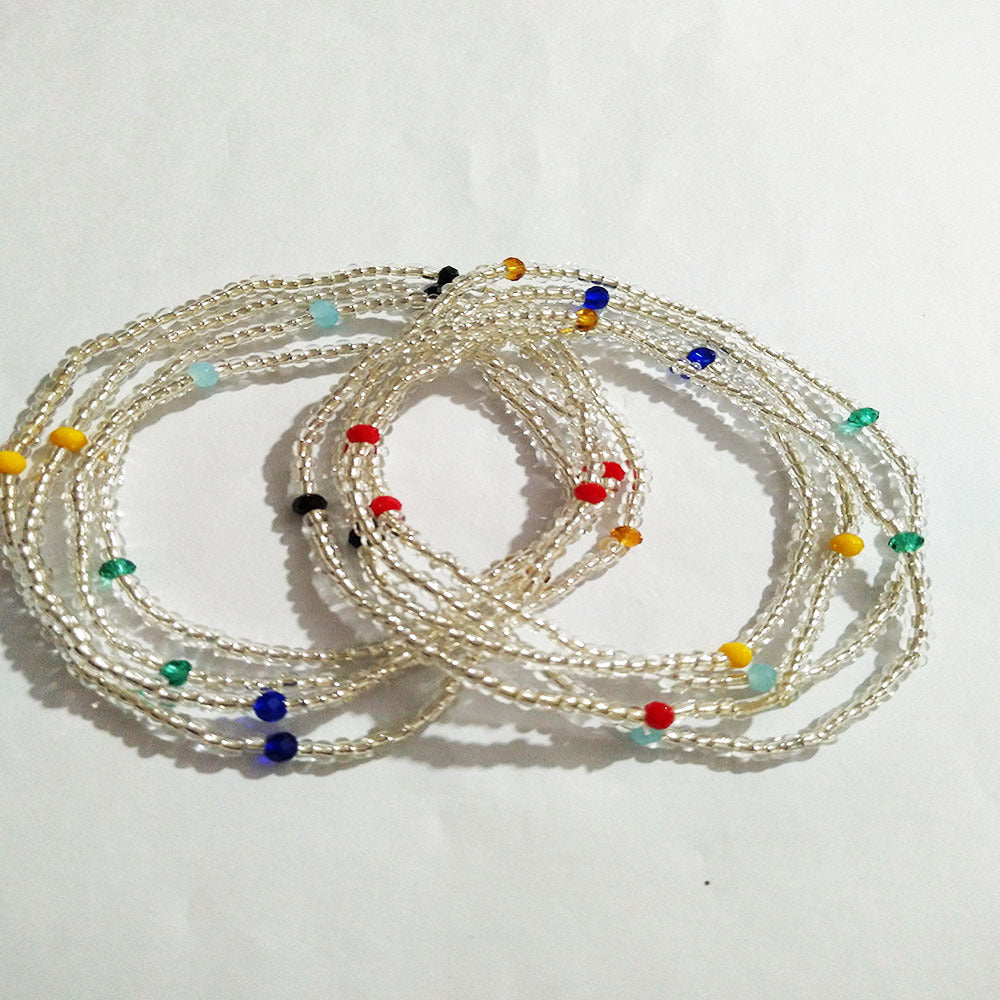 Colored Glass Crystal Waist Chain