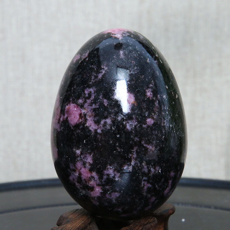 Natural Crystal Plum Tourmaline Stone Egg