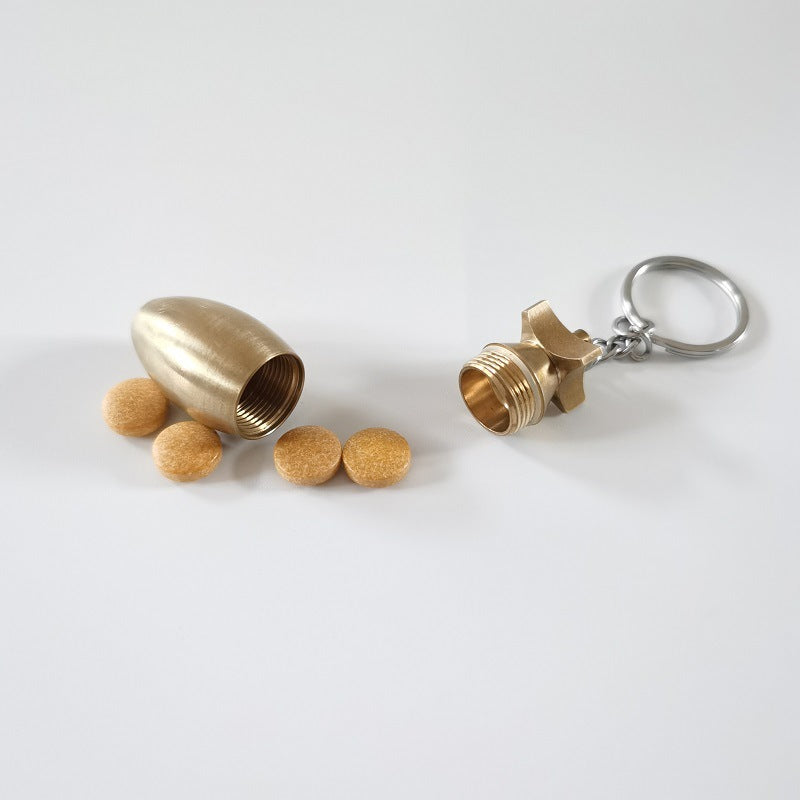 Brass Bomb Bottle Keychain