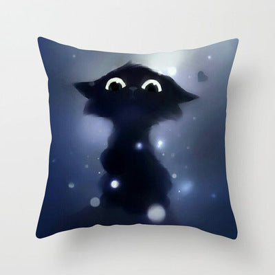 Cat Throw Pillowcase