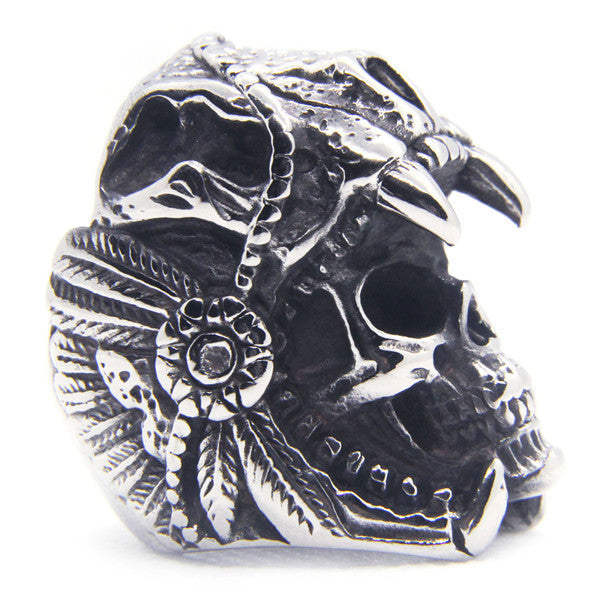 Mayan Skull Men's Ring