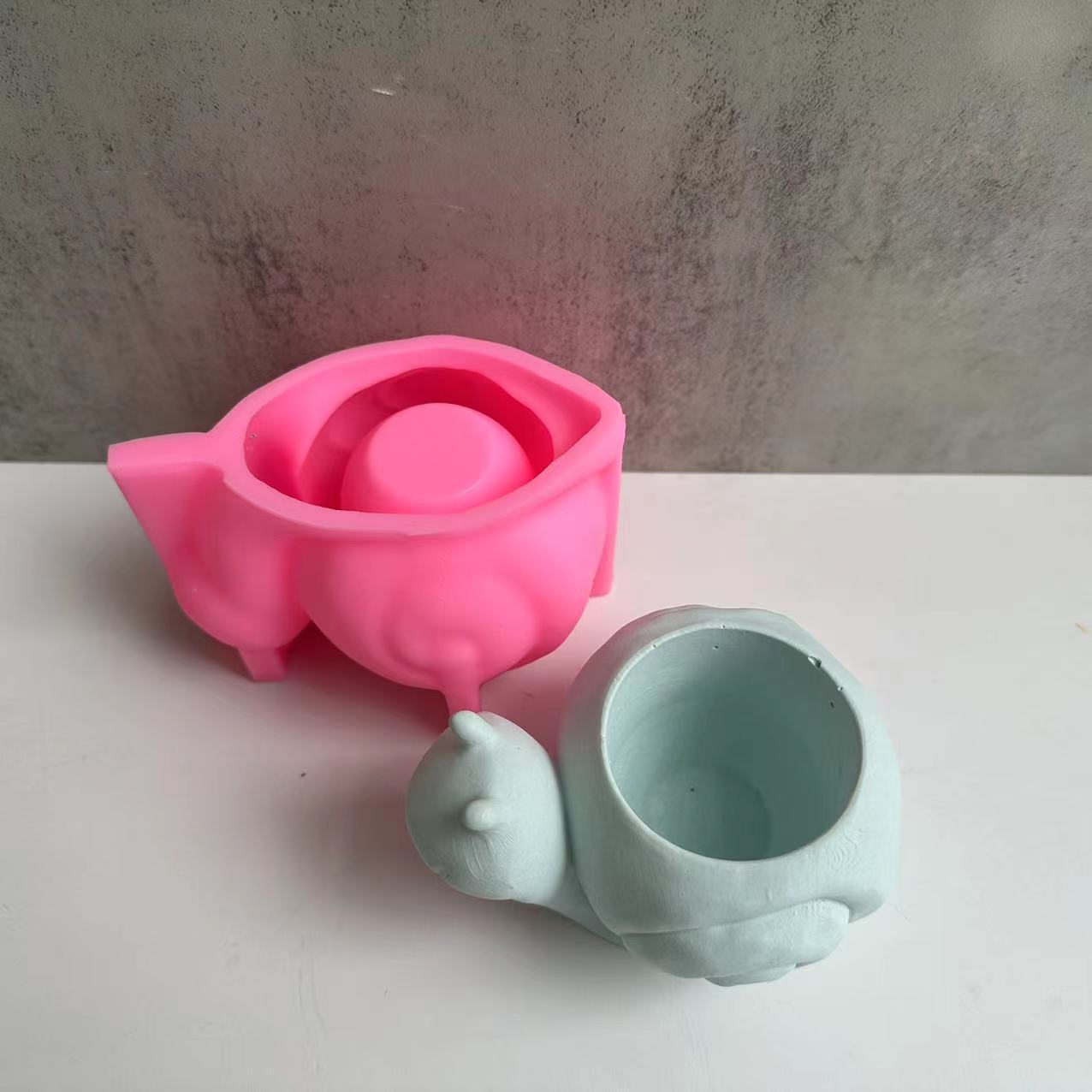 Snail Flower Pot Silicone Mold