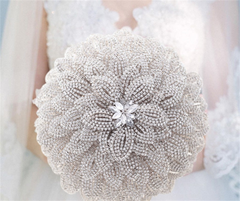 Handmade Rhinestone Bridal Wedding Bouquet