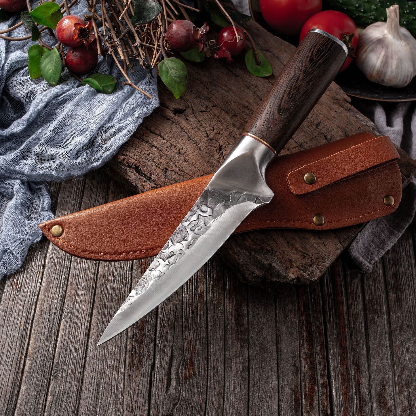 Stainless Carbon Steel Meat Sliced Fish And Fruit Splitting Knife