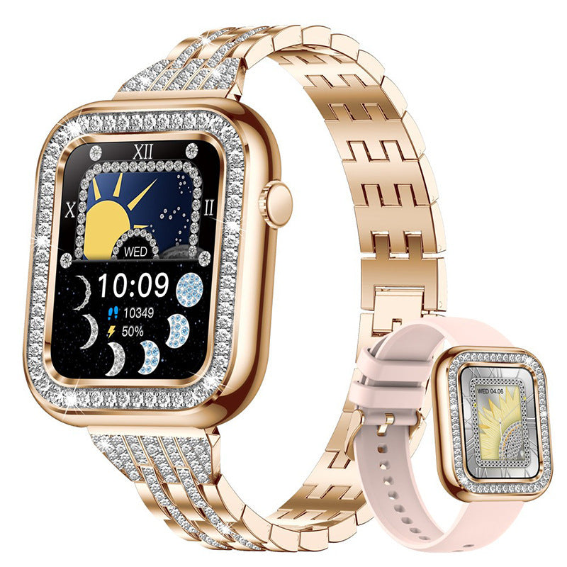 Square Diamond Waterproof Smart Watch