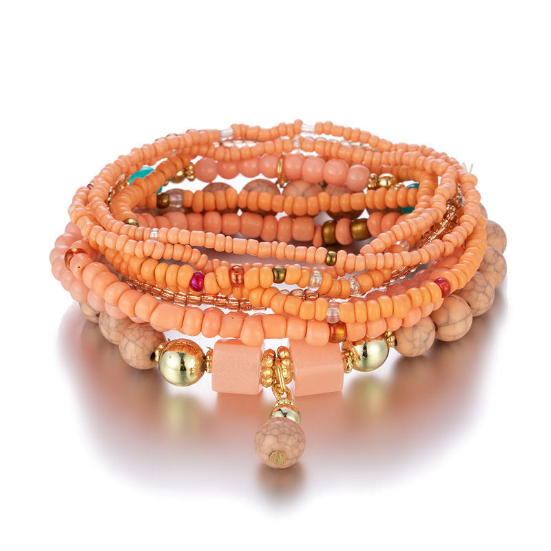 Creative Fashion Bohemian Multi-layered Bracelet Set