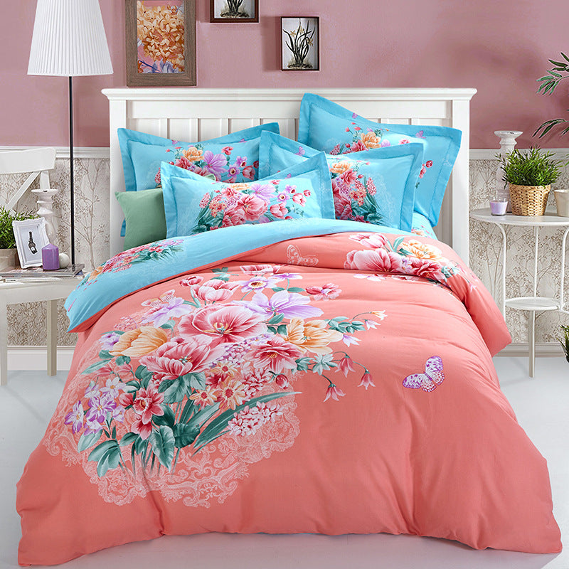 Four-piece cotton bed set