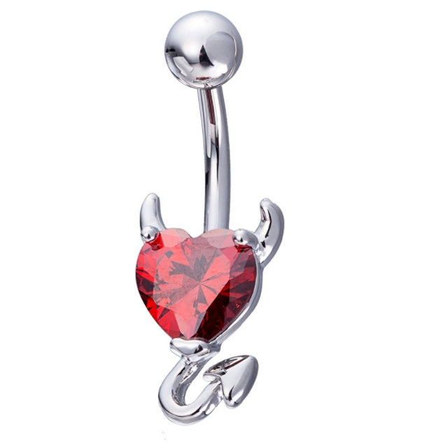 Zircon Crystal Belly Button Ring