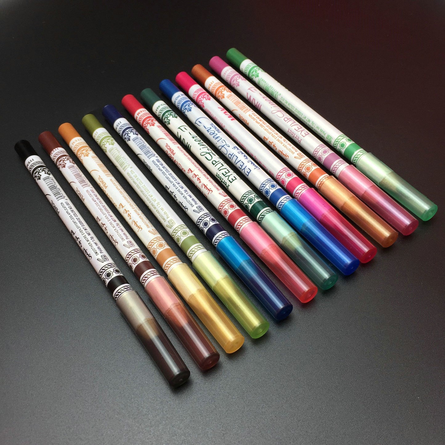 12 Colors Glitter Lip/Eye Pencil Pen