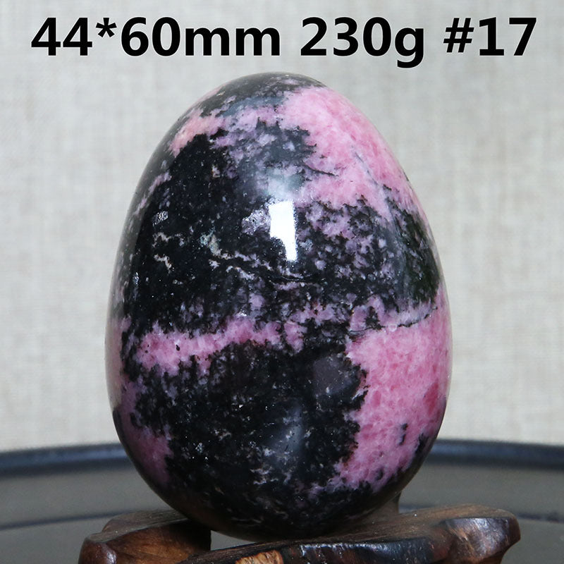 Natural Crystal Plum Tourmaline Stone Egg