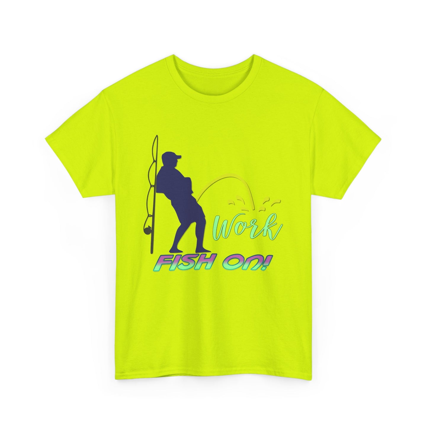 Pee on Work, Fish on, Heavy Cotton T-Shirt