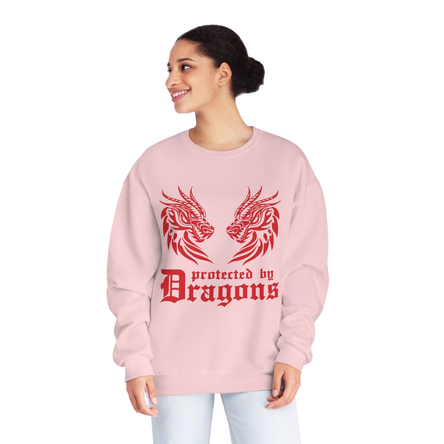 Protected by Dragons, Unisex NuBlend® Crewneck Sweatshirt