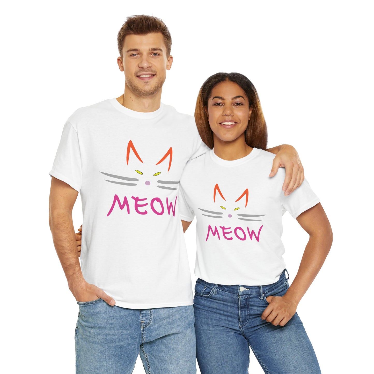 Meow. Heavy Cotton T-Shirt