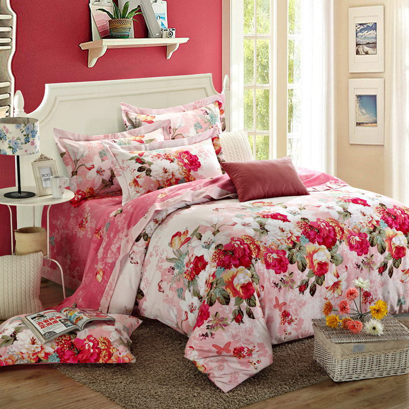 Four-piece cotton bed set