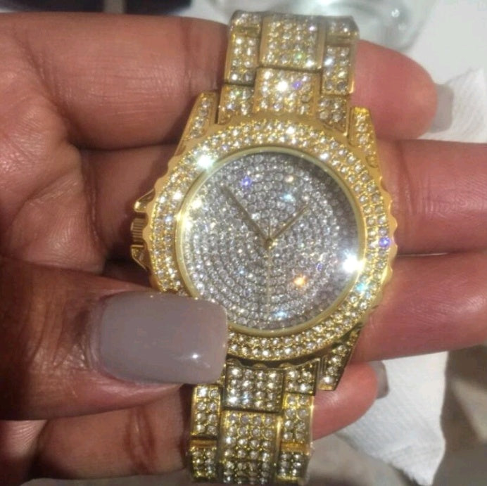 Rhinestone Diamond Steel Strap Watch