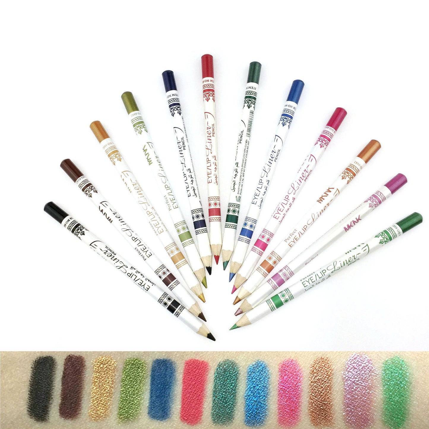 12 Colors Glitter Lip/Eye Pencil Pen