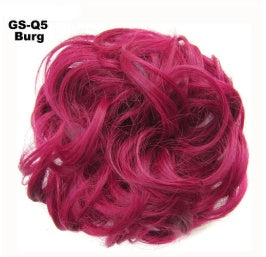 Popular hair bun fluffy natural drawstring fiber hair