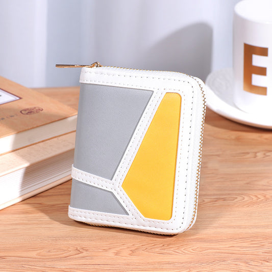 Color Contrast Patchwork Wallet