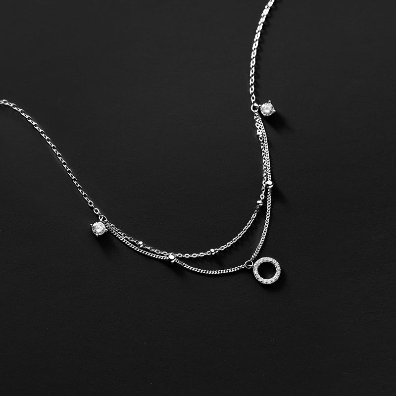 Silver Diamond Ring Anklet