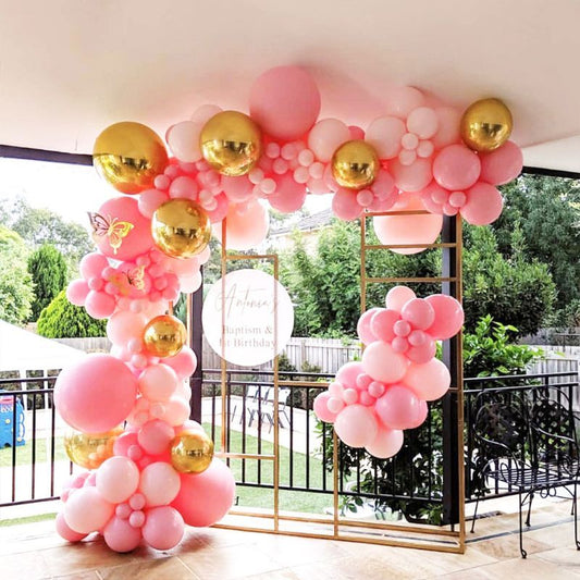 pink macaron balloon chain decoration package