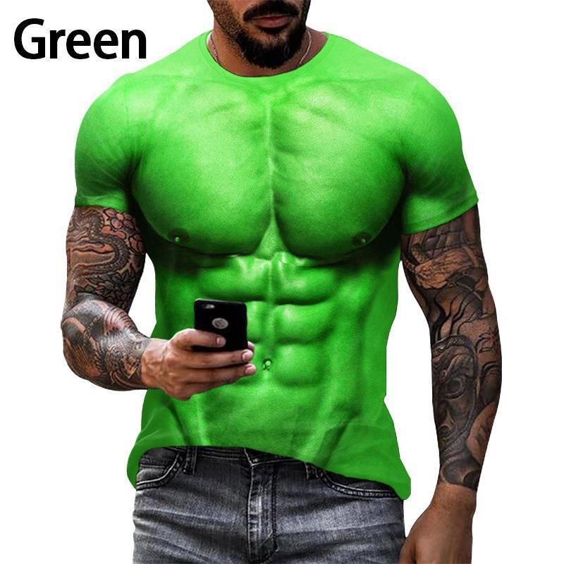 Muscular Man 3D Digital Print T-shirt