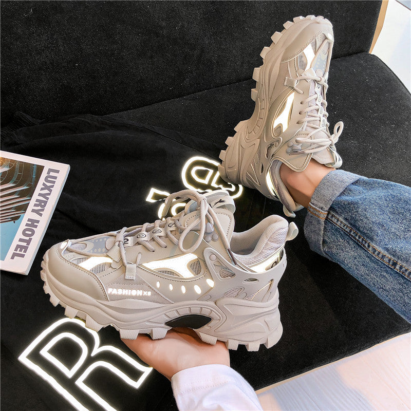 Men's Fashion Reflective Thick-soled Sneakers