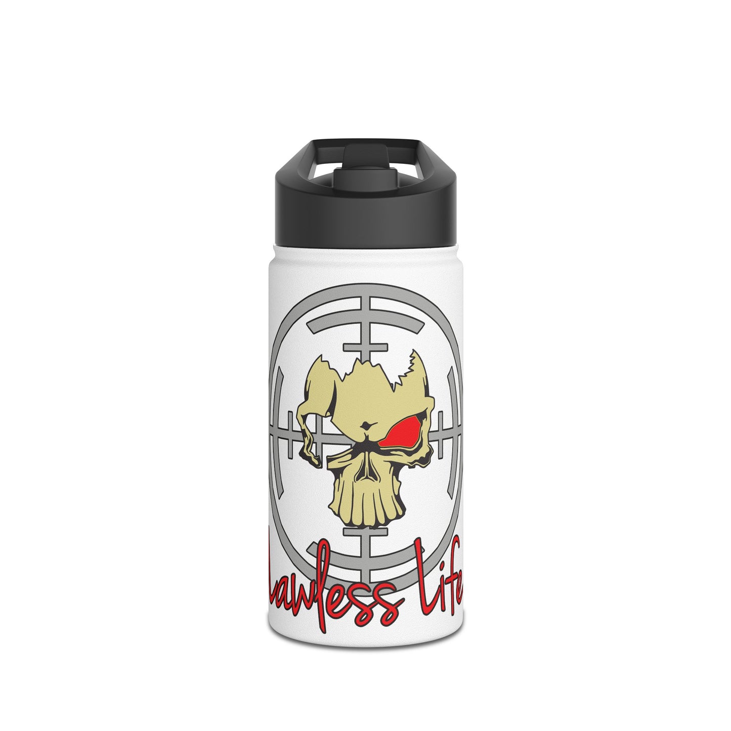 Lawless Life Skull Sight. Stainless Steel Water Bottle