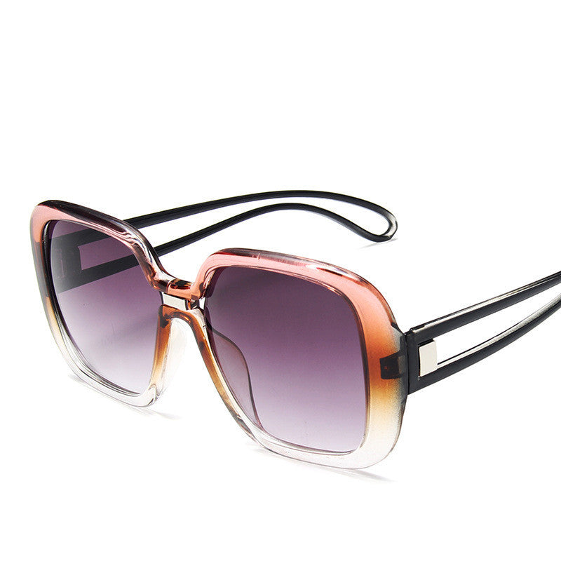 Gradient personality large frame sunglasses