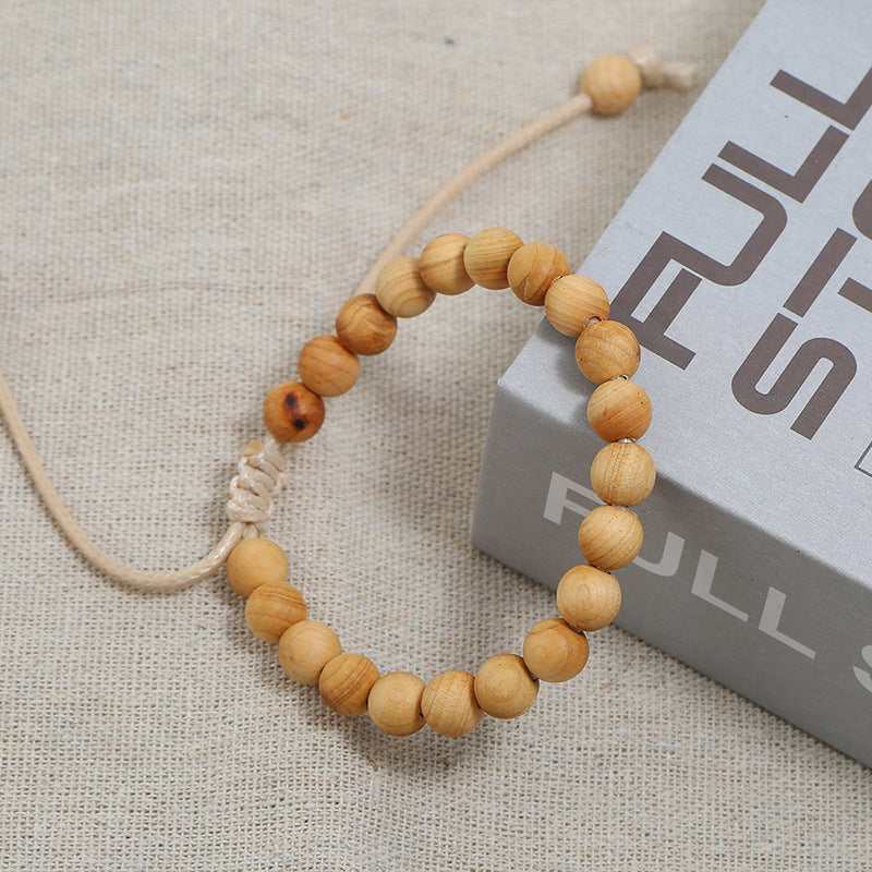 Wooden Bead Adjustable Bracelet