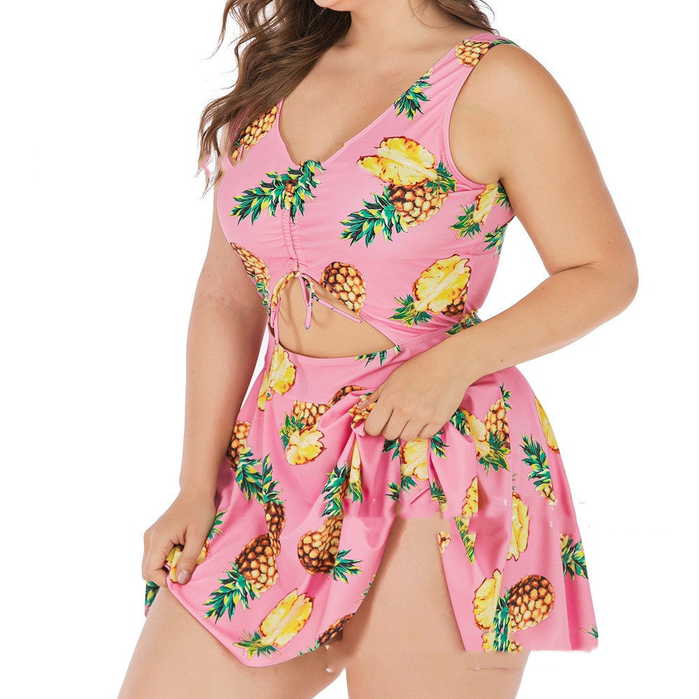 Plus size one-piece swimsuit