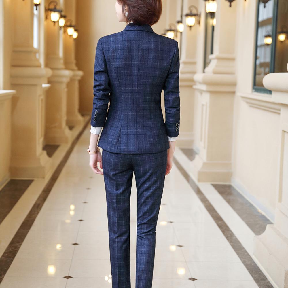 Women's Plaid Business Suit