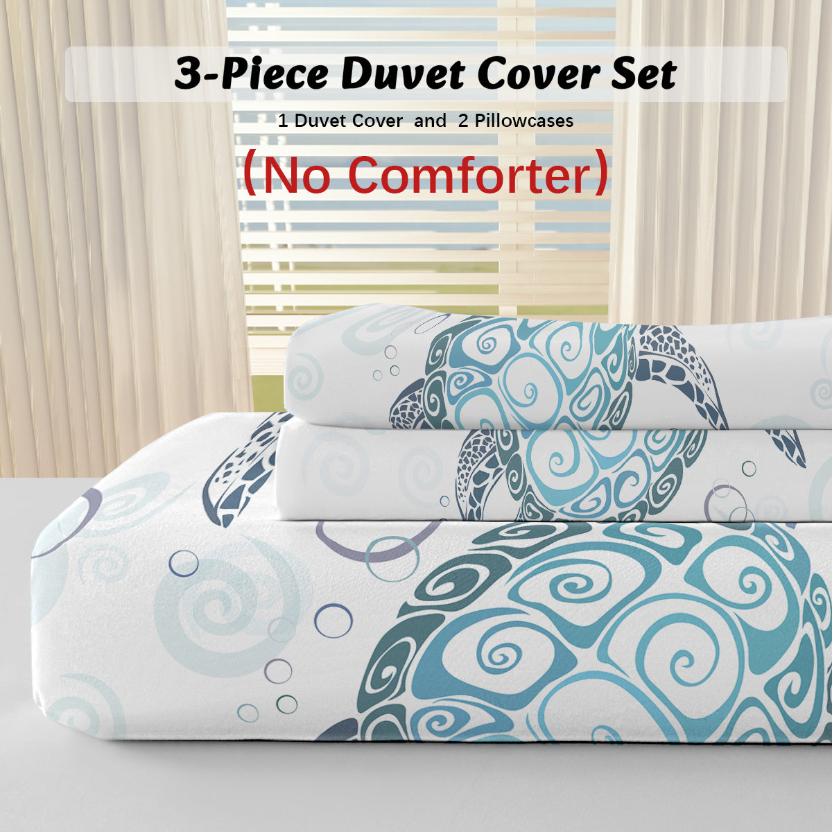 Sea Turtle Three Piece Bedding Set