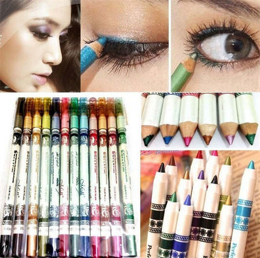 12 Colors Glitter Lip/Eye Pencil Pen