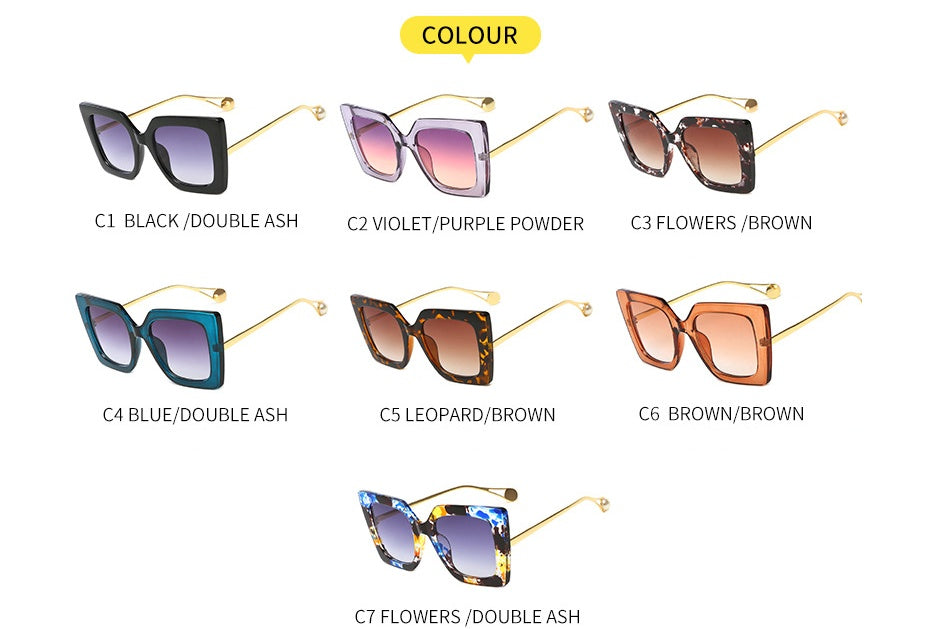 Square pearl sunglasses