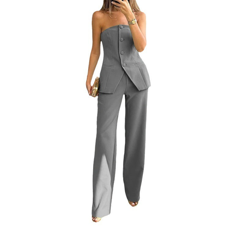 Graceful Tube Top Suit