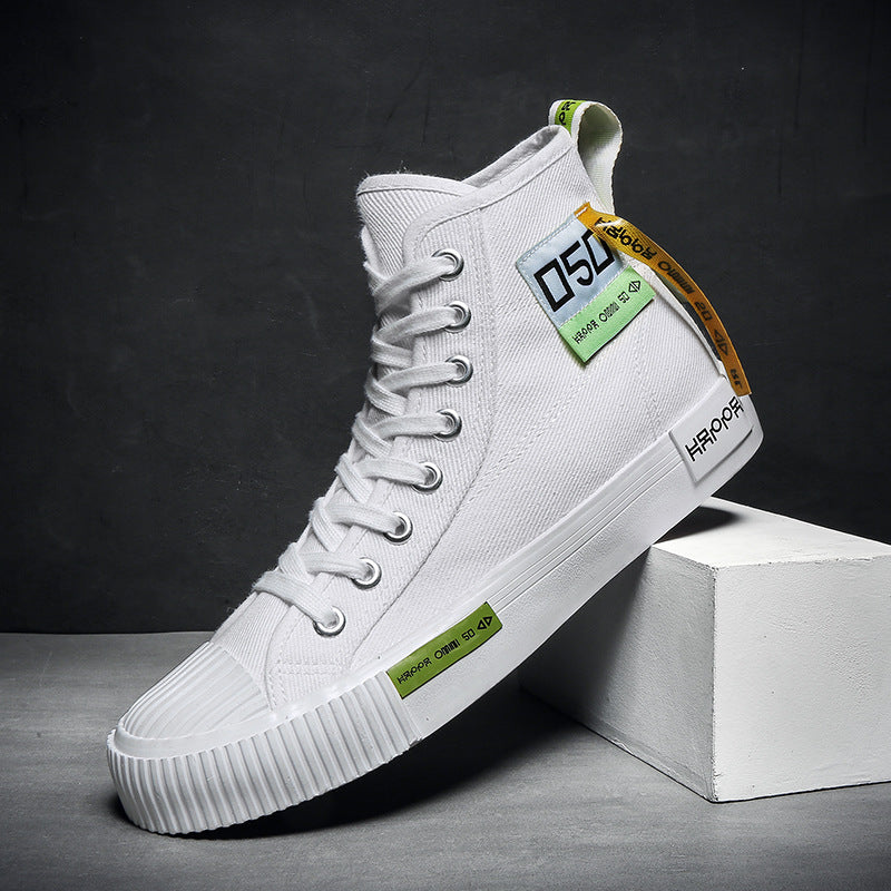 College Style High Top Canvas Shoes